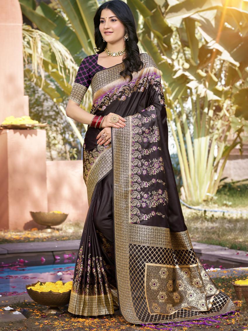 Bunawat Kangana Wedding Wear Satin Silk Saree Collection